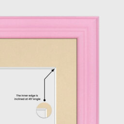 AK Frames 50X20Cm Pastel Pink Classic Multi Photo Frame With Ivory Mount - Holds 4 Apertures (4X) 6X4 Photos - thumbnail 7