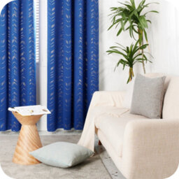 Deconovo Foil Printed Thermal Curtains 66 X 90 Inch Blue 2 Panels Super Soft Ring Top Blackout Curtains For Kids Bedroom - thumbnail 3
