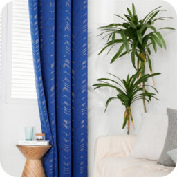 Deconovo Foil Printed Thermal Curtains 66 X 90 Inch Blue 2 Panels Super Soft Ring Top Blackout Curtains For Kids Bedroom - thumbnail 6