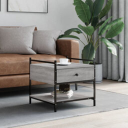 Berkfield Stylish Coffee Table Grey Sonoma 50X50X50 Cm Engineered Wood - thumbnail 2