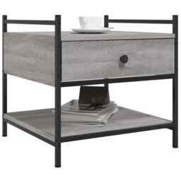 Berkfield Stylish Coffee Table Grey Sonoma 50X50X50 Cm Engineered Wood - thumbnail 3