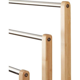 Freestanding Bamboo Towel Rail Bathroom Storage Stand - thumbnail 4