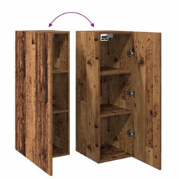 Berkfield Modern Tv Cabinet Old Wood 30.5X30X90 Cm Engineered Wood - thumbnail 8