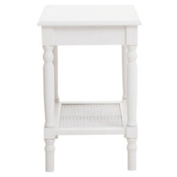 Orsina Ivory Side Table, Night Stand End Table With Bottom Shelf, Bedside Night Table For Home - thumbnail 3