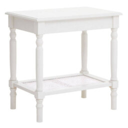 Orsina Ivory Side Table, Night Stand End Table With Bottom Shelf, Bedside Night Table For Home - thumbnail 2