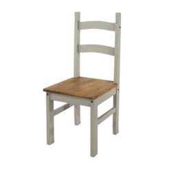 Core Products Corona Rectangular Dining Table & 4 Chair Set, Grey Washed Wax & Antique Waxed Pine - H75.0Cm X W75.0Cm X L150.0Cm - thumbnail 5