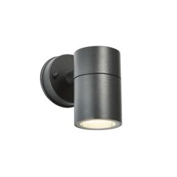 Zinc Odin Fixed Matt Black Mains-Powered Led Outdoor Down On/off Wall Light (Dia)6Cm - thumbnail 7