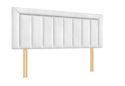 "Urban Textures - Arlo Luxury 20"" High  Fabric Upholstered Headboard - White" - thumbnail 4