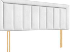 "Urban Textures - Arlo Luxury 20"" High  Fabric Upholstered Headboard - White" - thumbnail 5
