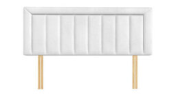 "Urban Textures - Arlo Luxury 20"" High  Fabric Upholstered Headboard - White" - thumbnail 2