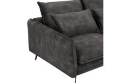 Home Detail Waterloo 3 Seater Velvet Sofa, Steel Grey Velvet - thumbnail 6