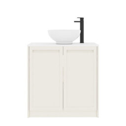 Royal Bathrooms Royal Bathroom Elmore 800mm Classic White Freestanding Bathroom Vanity Unit 2 Door Plain White Worktop With Breeze Basin - thumbnail 7