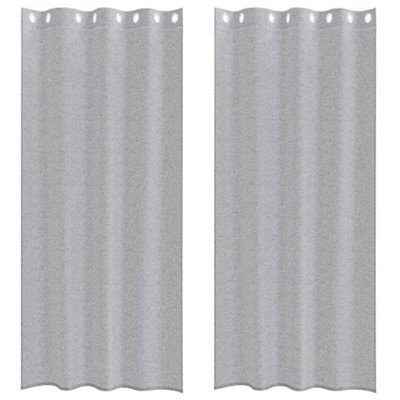 Berkfield Modern Curtains With Curtains 2 Pcs Dark Gray Polyester