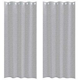 Berkfield Modern Curtains With Curtains 2 Pcs Dark Gray Polyester