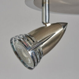 Litecraft Gemini Satin Nickel Adjustable Ceiling Spotlight Plate - thumbnail 5