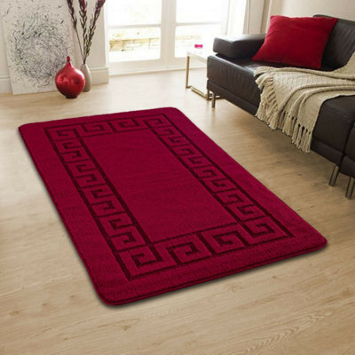 Smart Living Heavy Duty Machine Washable Runner For Hallway, Kitchen Non Slip Floor Mats, Door Mat 60Cm X 220Cm - Red - image 1
