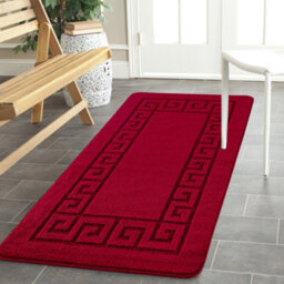 Smart Living Heavy Duty Machine Washable Runner For Hallway, Kitchen Non Slip Floor Mats, Door Mat 60Cm X 220Cm - Red - thumbnail 2