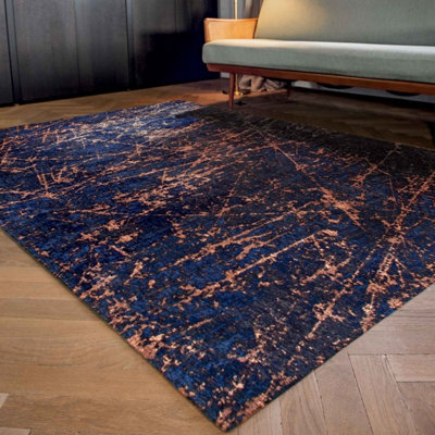 Mad Men Stellar 9217 Blue Star Flatweave Rug By Louis De Poortere -80Cm X 150Cm - image 1