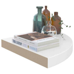 Vidaxl Floating Corner Shelves 4 Pcs High Gloss White 35X35X3.8 Cm Mdf - thumbnail 7