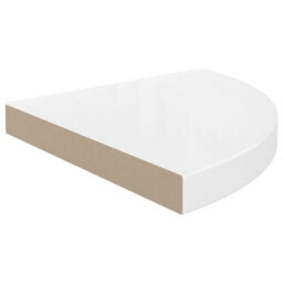 Vidaxl Floating Corner Shelves 4 Pcs High Gloss White 35X35X3.8 Cm Mdf - thumbnail 4