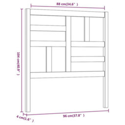 Berkfield Bed Headboard Honey Brown 96X4X104 Cm Solid Wood Pine - thumbnail 6