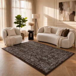 The Rugs Montana Brown Oriental Area Rug And Runner Soft Durable Pet Friendly Easy To Clean Living Room Bedroom 3716Brw - thumbnail 6