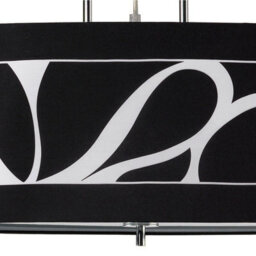 Luminosa Lighting Luminosa Manhattan Linear Pendant 2 Light L1, Sgu10, Polished Chrome, Frosted Glass With Black Patterned Shade - thumbnail 6
