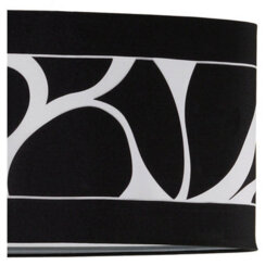 Luminosa Lighting Luminosa Manhattan Linear Pendant 2 Light L1, Sgu10, Polished Chrome, Frosted Glass With Black Patterned Shade - thumbnail 7