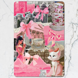 Benjamin Tate Design Pink Couture Placemat And Coaster Set With Wood Backing In Trend Designer Artwork Limited Edition - thumbnail 2