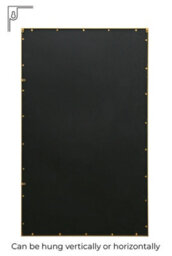 "Mirroroutlet Fenestra - Gold Contemporary Wall And Leaner Mirror 71"" X 43"" (180 X 110Cm)" - thumbnail 5