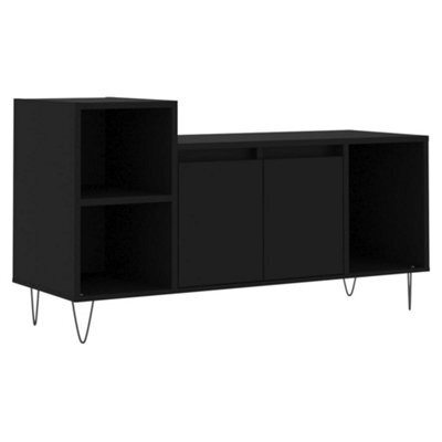 Berkfield Stylish Tv Cabinet Black 100X35X55 Cm Engineered Wood - image 1