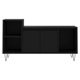 Berkfield Stylish Tv Cabinet Black 100X35X55 Cm Engineered Wood - thumbnail 5