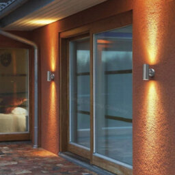 Long Life Lamps Company 8W Modern Outdoor Led Stainless Steel Double Wall Light Warm White Zlc315 - thumbnail 9