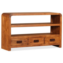 Berkfield Tv Cabinet Solid Wood Acacia 90X30X55 Cm - thumbnail 4