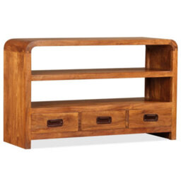 Berkfield Tv Cabinet Solid Wood Acacia 90X30X55 Cm - thumbnail 1