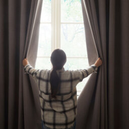 Ameha Mocha Blackout Curtain 135Gsm Thermal Eyelet Modern Blackout Window Treatment 46'x54' Noise Reducing Curtain Pair With Tie Back - thumbnail 6