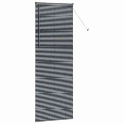 Berkfield Window Blind With Curtains Manual Dark Grey Aluminium - thumbnail 5