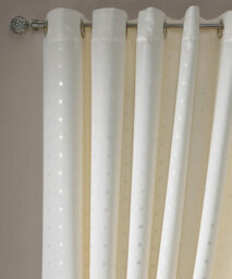 Luxury Living Adiso Eyelet Ring Top Curtains Cream - thumbnail 2