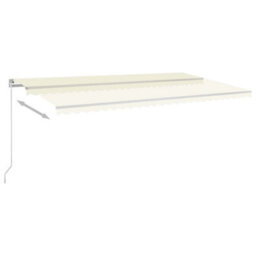 Berkfield Manual Retractable Awning With Led 600X300 Cm Cream - thumbnail 4