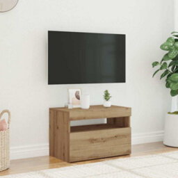 Berkfield Modern Tv Cabinet With Led Lights Artisan Oak 60X35X40 Cm Engineered Wood - thumbnail 4