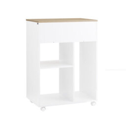 Sobuy Ask10-Nw, Home Office Mobile File Cabinet Printer Stand Side Cabinet On Wheels,wood Effect,w63Xd42Xh88