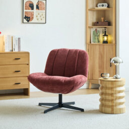 Nordlys Terracotta Fabric Swivel Lounge Chair Modern Design Style Living Room - thumbnail 7