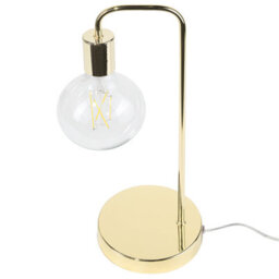 Beliani Gold Industrial Table Lamp No Shade, High-Gloss Finish, 48 Cm Height - thumbnail 4