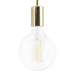 Beliani Gold Industrial Table Lamp No Shade, High-Gloss Finish, 48 Cm Height - thumbnail 5