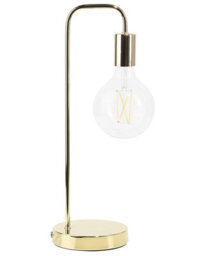 Beliani Gold Industrial Table Lamp No Shade, High-Gloss Finish, 48 Cm Height - thumbnail 2
