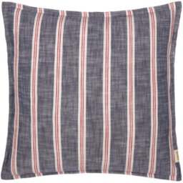 Wylder Abersoch Stripe 100% Cotton Feather Filled Cushion, Regatta Red, 50 X 50Cm - thumbnail 2