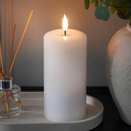 Festive Lights Ember™ Battery Signature White Candle, 15Cm - thumbnail 3