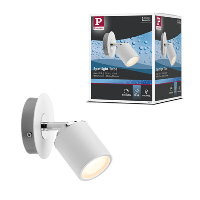 Paulmann 66717 Spotlight Tube Ip44 Max 1X10W Gu10 White/chrome 230V Metal 667.17 Ceiling Luminaire Lamp Led Ceiling Lamp - image 1