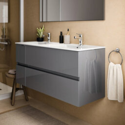 Ideal Standard Eurovit+ 1200mm Wall Mounted Vanity Unit With 2 Drawers In Mid Grey - thumbnail 1