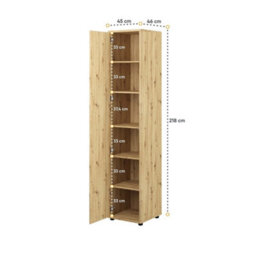 Arte Bed Concept Oak Artisan Tall Storage Cabinet 45Cm - thumbnail 3